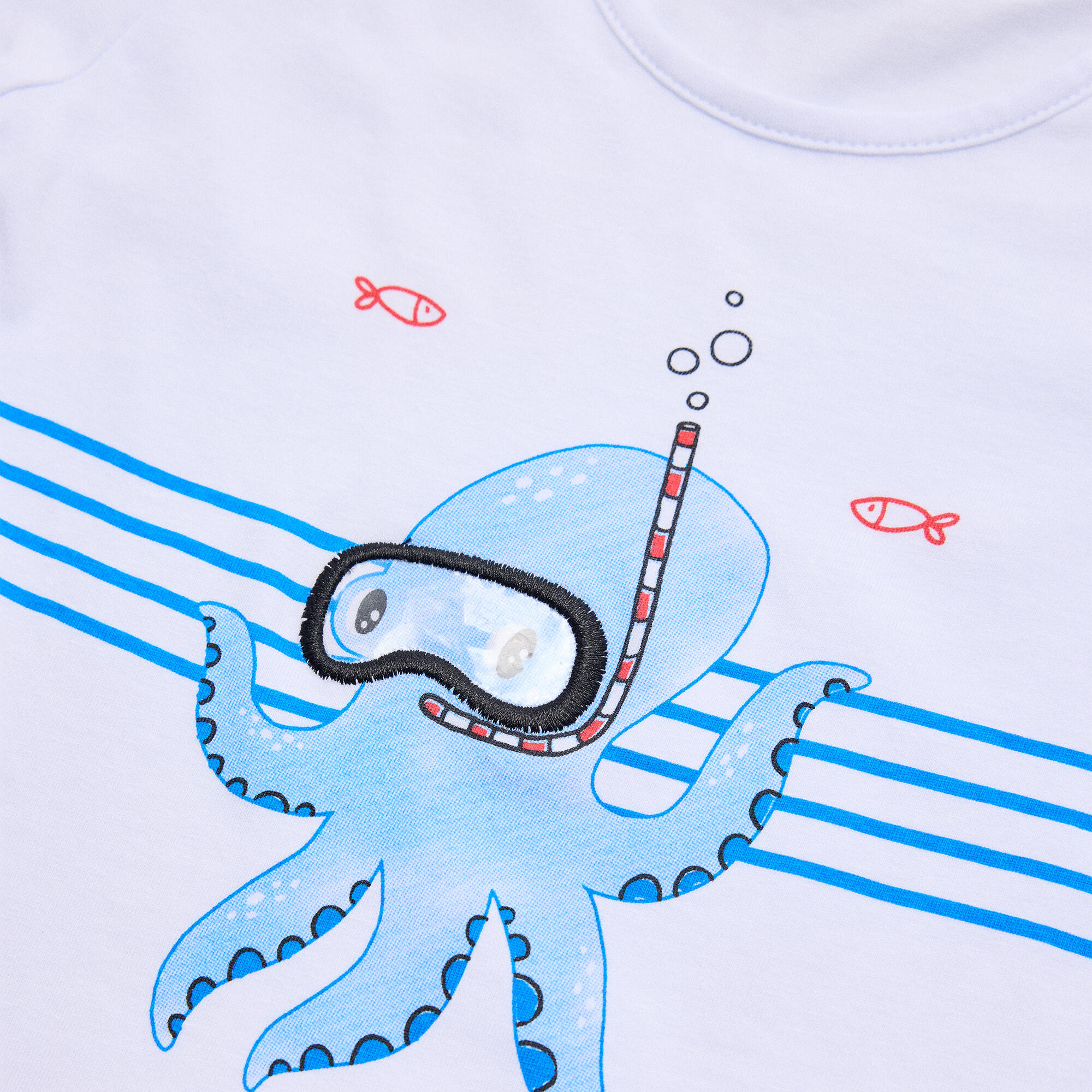 Ensemble t-shirt et caleçon pour bébé avec imprimé pieuvre 4/7