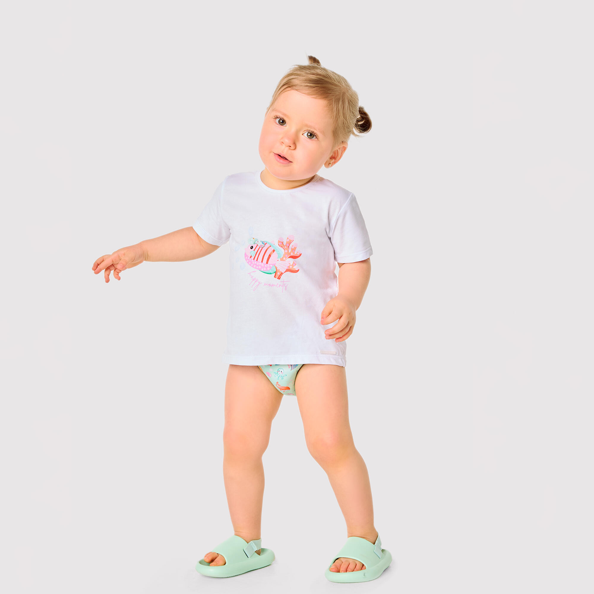 Ensemble bébé avec t-shirt et bloomer à imprimé animaux marins 5/5