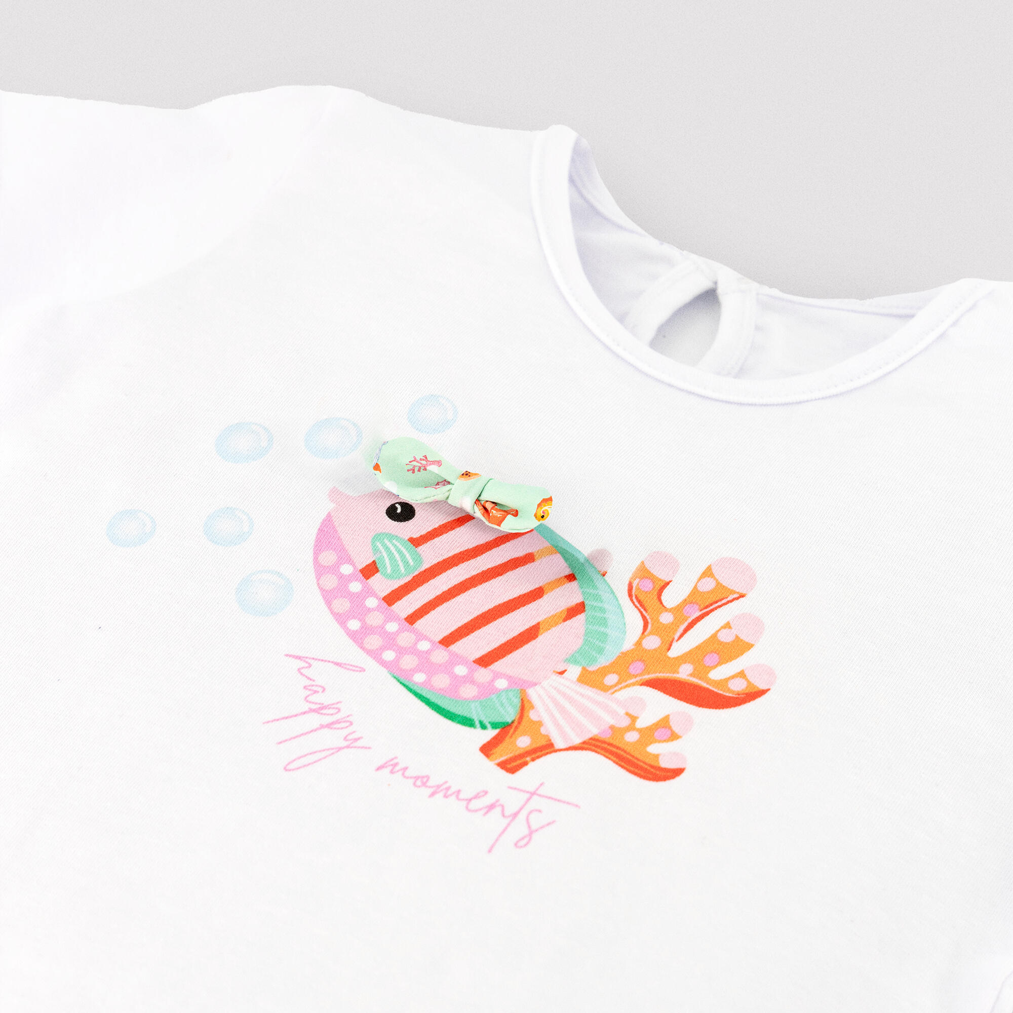 Ensemble bébé avec t-shirt et bloomer à imprimé animaux marins 2/5