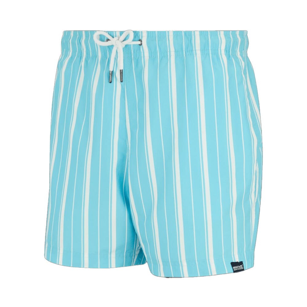 Heren Loras gestreepte zwembroek (Scandinavisch blauw/wit) 3/4