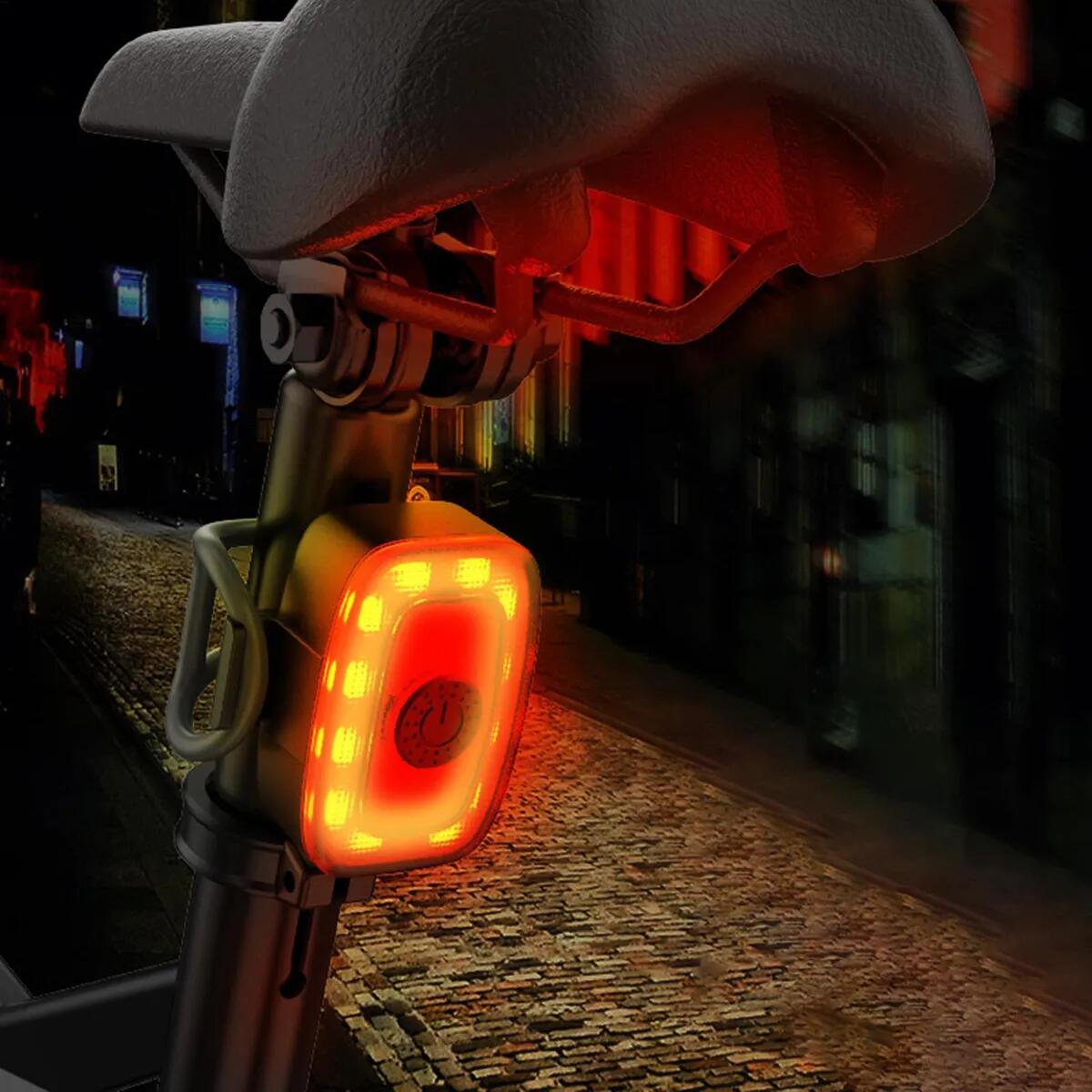 Luz trasera para bicicleta 120 lúmenes roja con iluminación LED 5/7