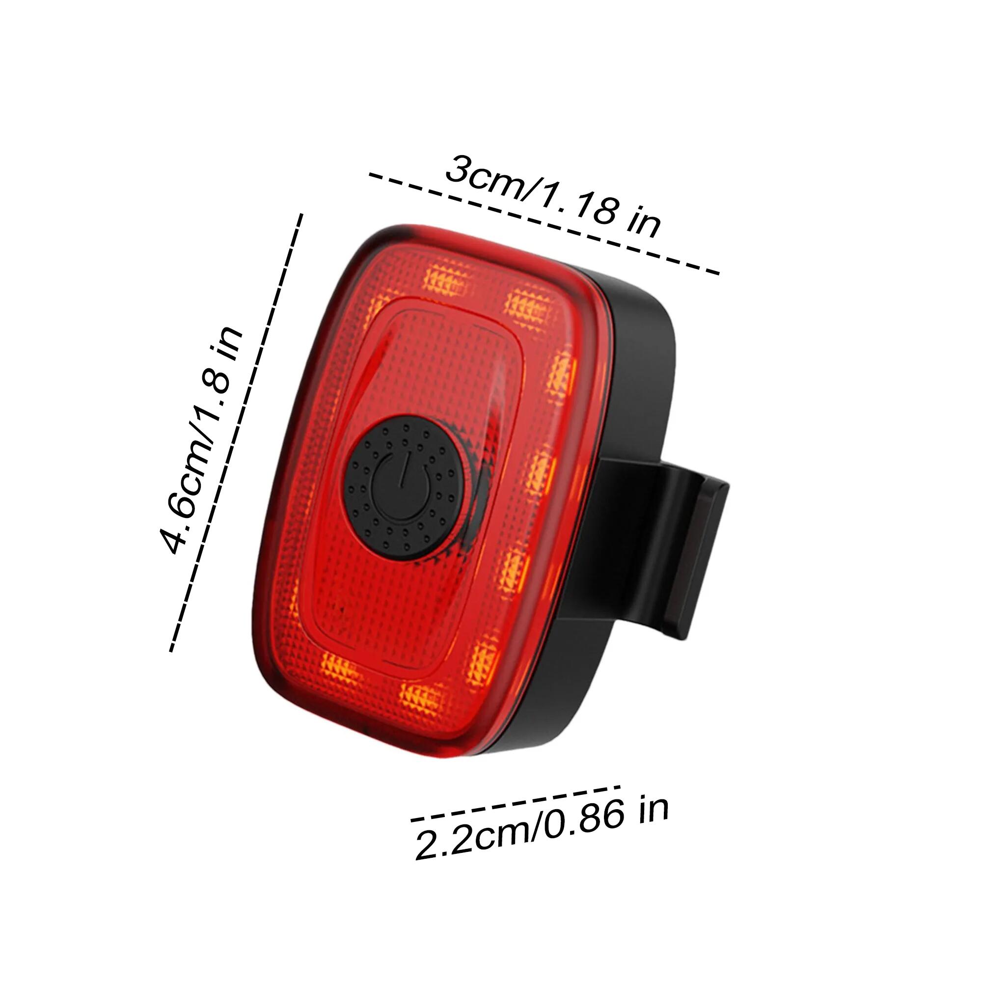 Luz trasera para bicicleta 120 lúmenes roja con iluminación LED 7/7
