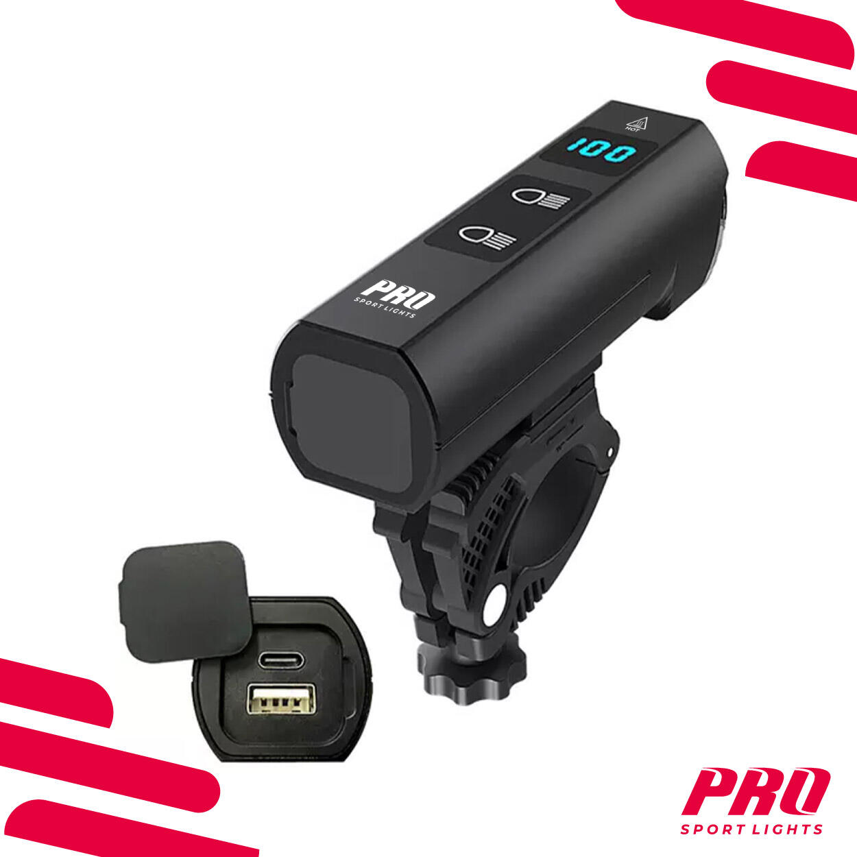 Luci per bicicletta anteriore e posteriore da 1300 e 120 lumen 6/7