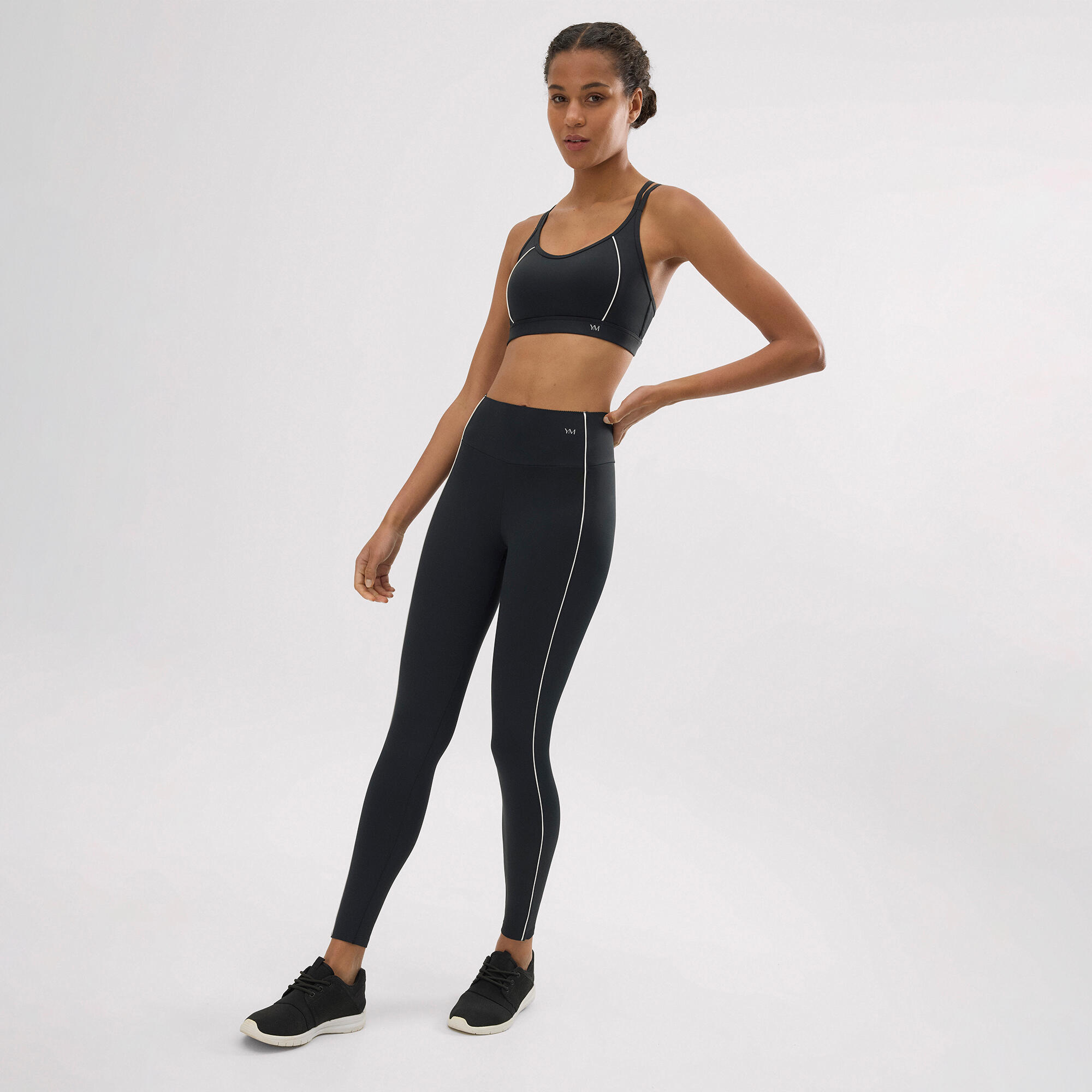 Leggings deportivos Compressive largos efecto push-up negro 3/6