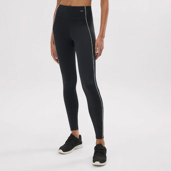 Leggings de sport compressifs longs à effet push-up, noirs