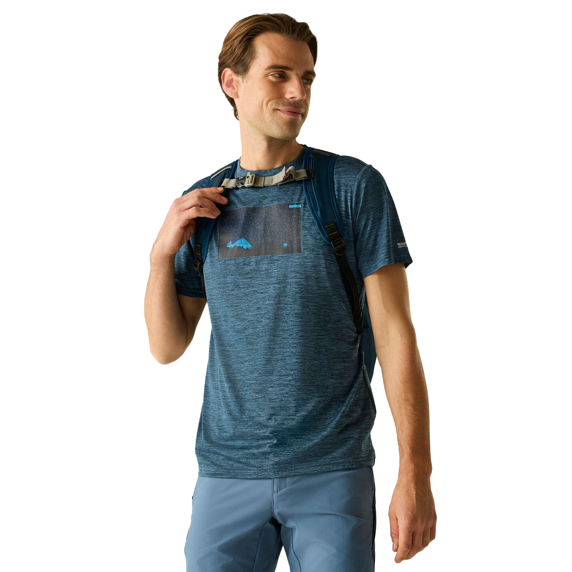 T-Shirt Fingal Night Sky para homem (Céu Noturno Marl) 4/5