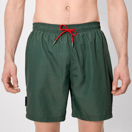 Maillot de bain long à imprimé ethnique vert