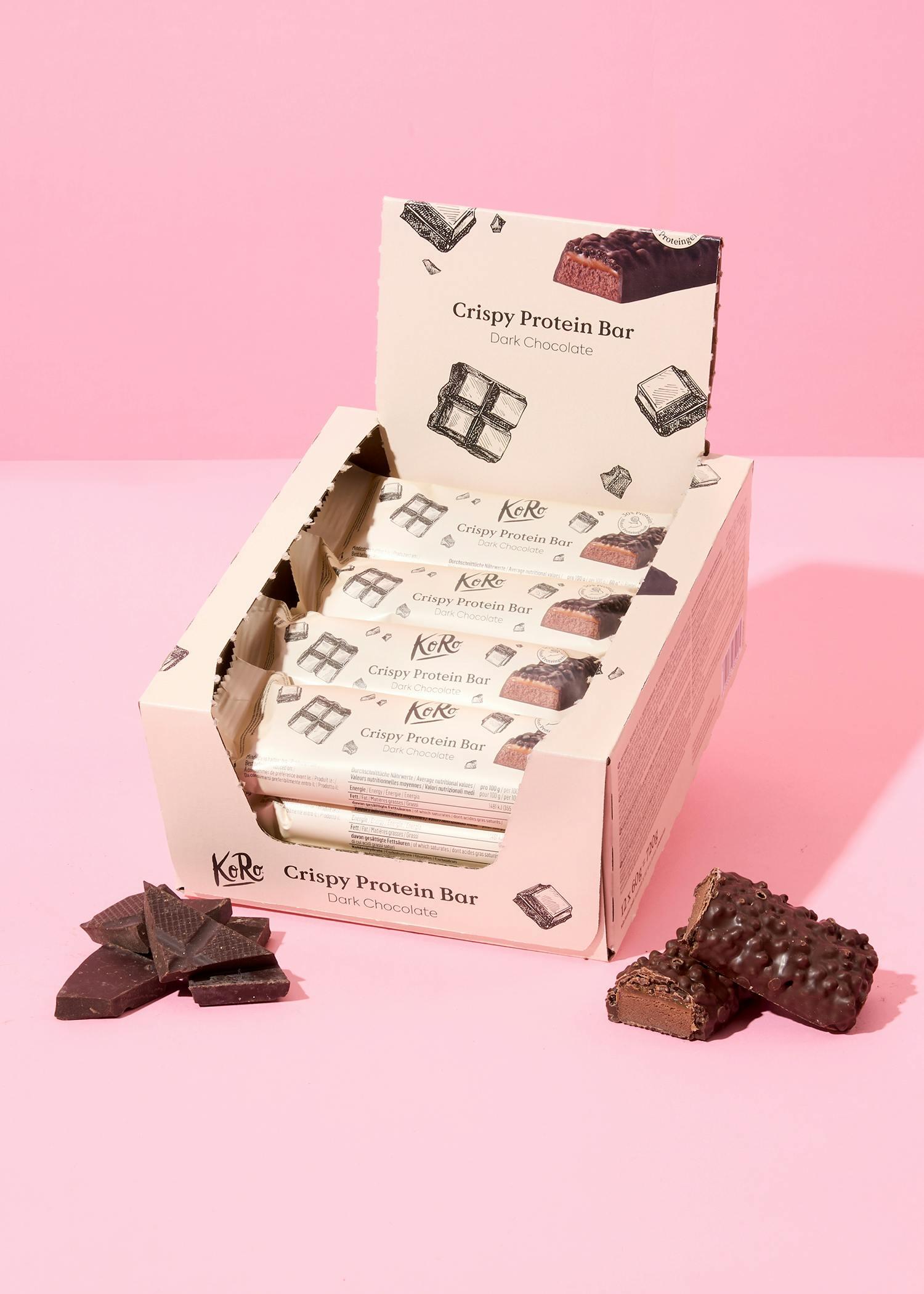 Barre protéinée crunchy au chocolat noir 12 x 60 g 2/6
