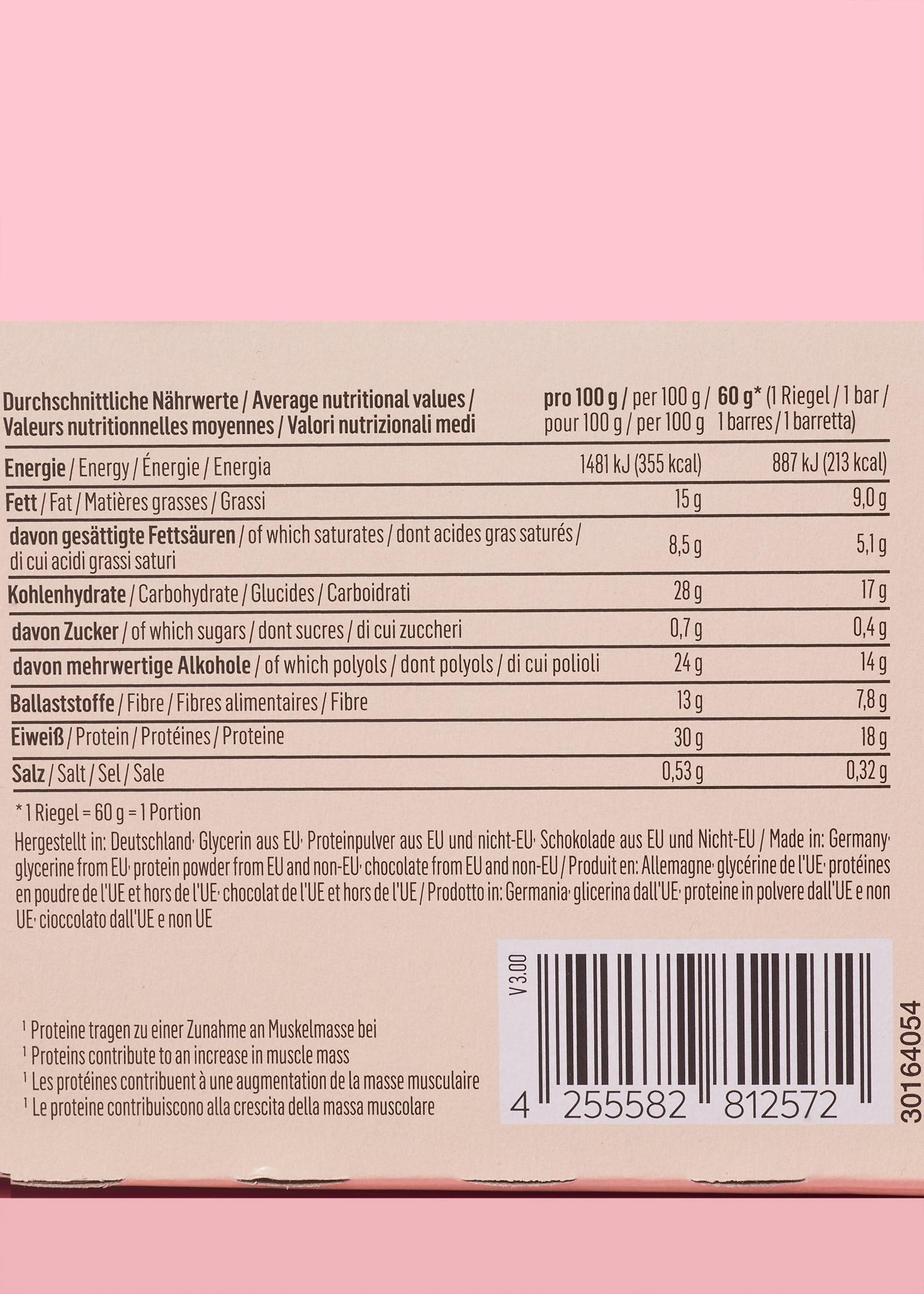 Barre protéinée crunchy au chocolat noir 12 x 60 g 4/6