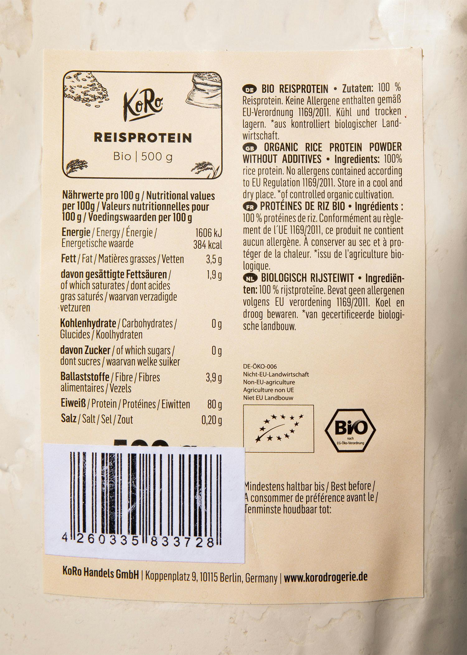 Proteine di riso bio | 500 g 4/7