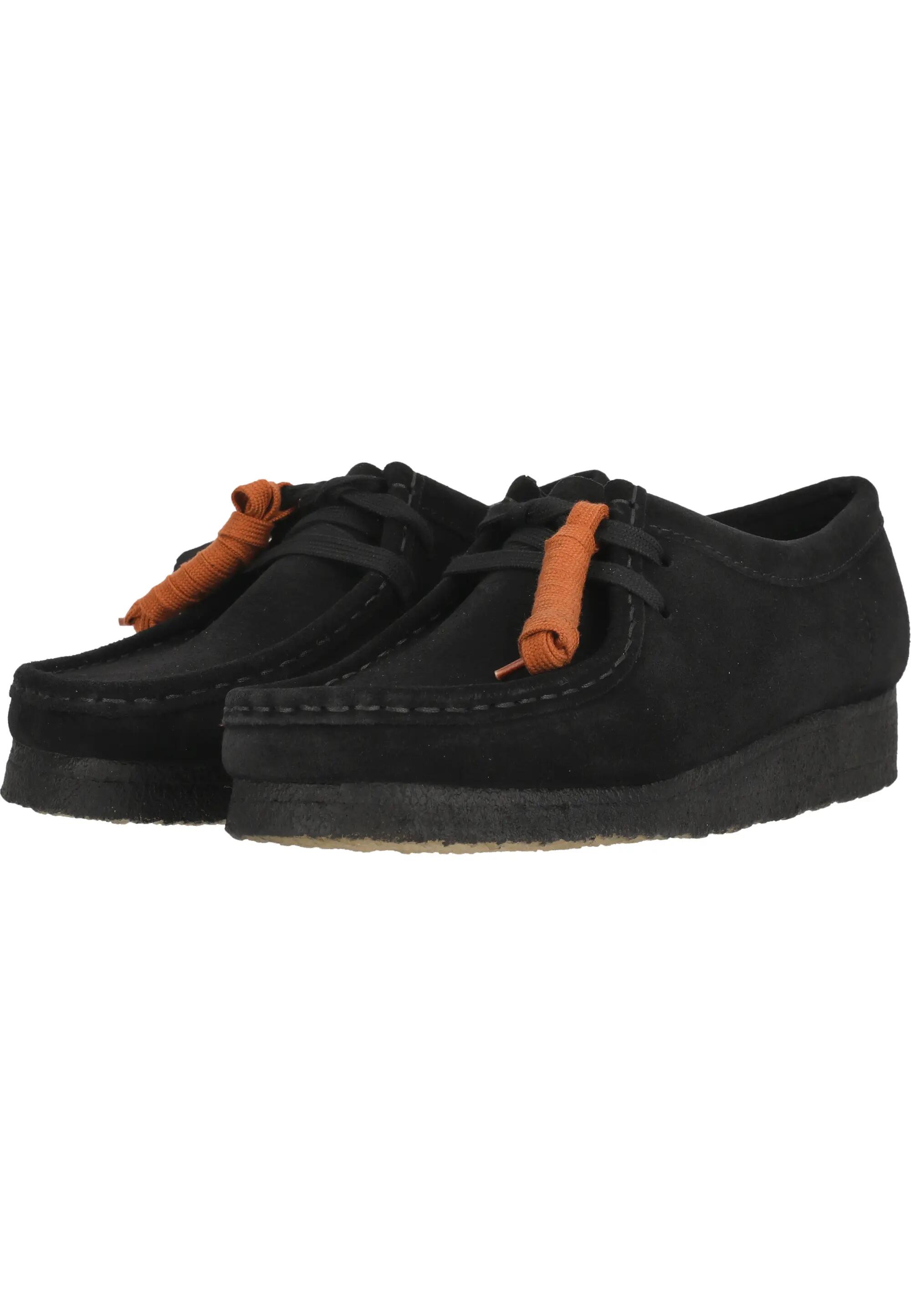 Schnürschuhe Wallabee. Black Sde 4/15