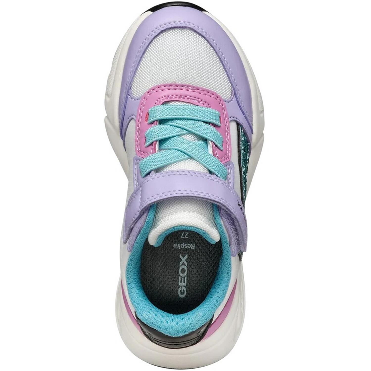 Baskets LOFTUS Fille (Lilas / Turquoise Vif / Blanc / Rose) 4/4