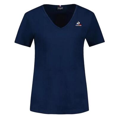 Dames-t-shirt met v-hals le coq sportif essentiels n°1