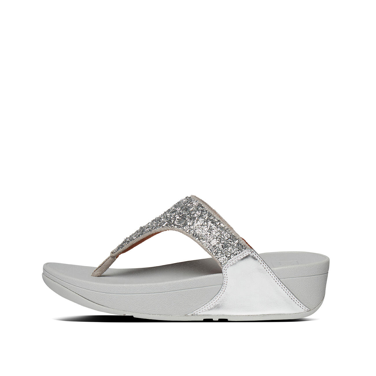FITFLOP Lulu Shimmerfoil Toe-Thongs  ZILVER 39 6/6