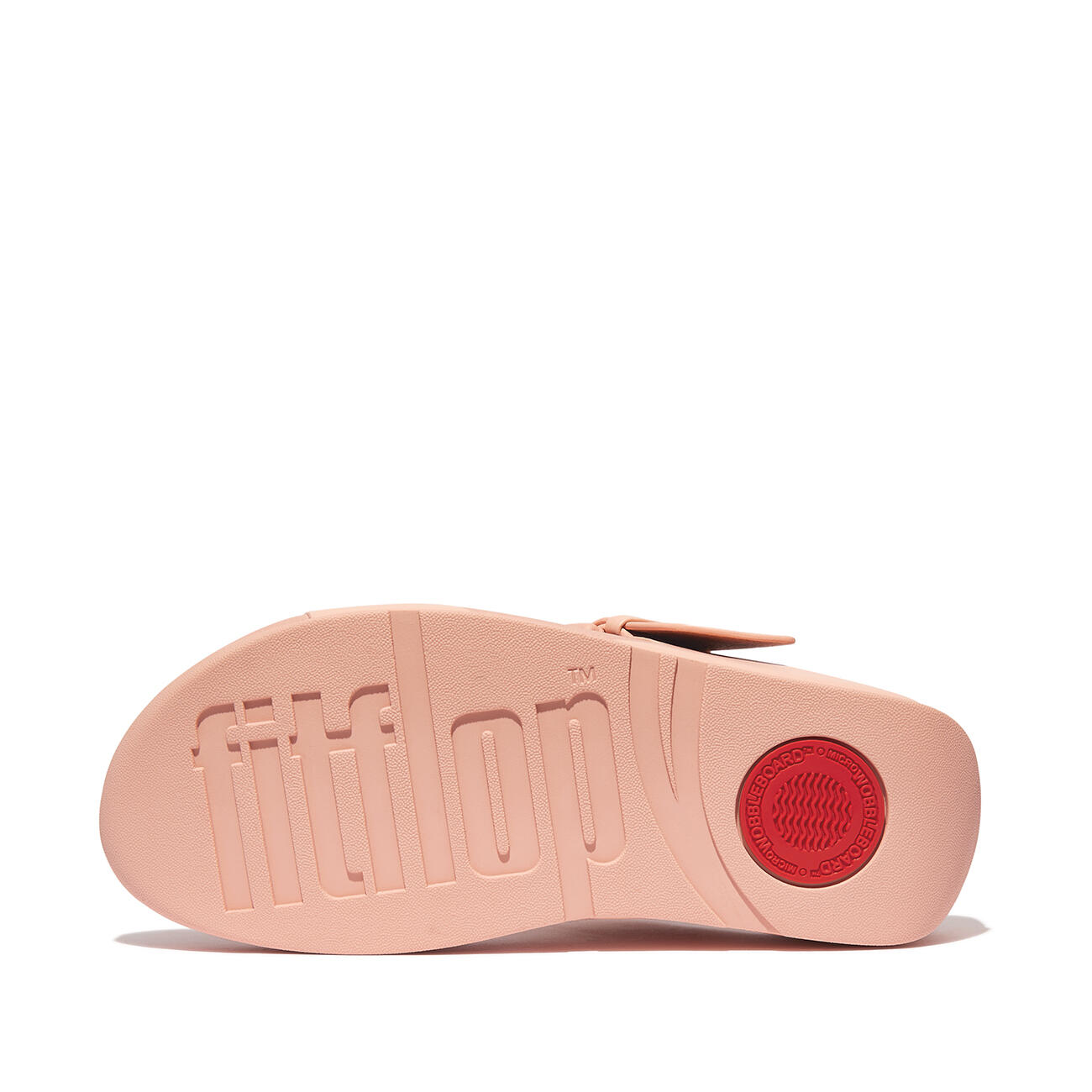 FITFLOP FitFlop Lulu Covered-Buckle Raw-Edge Leather Slides  BLUSH 40 4/7