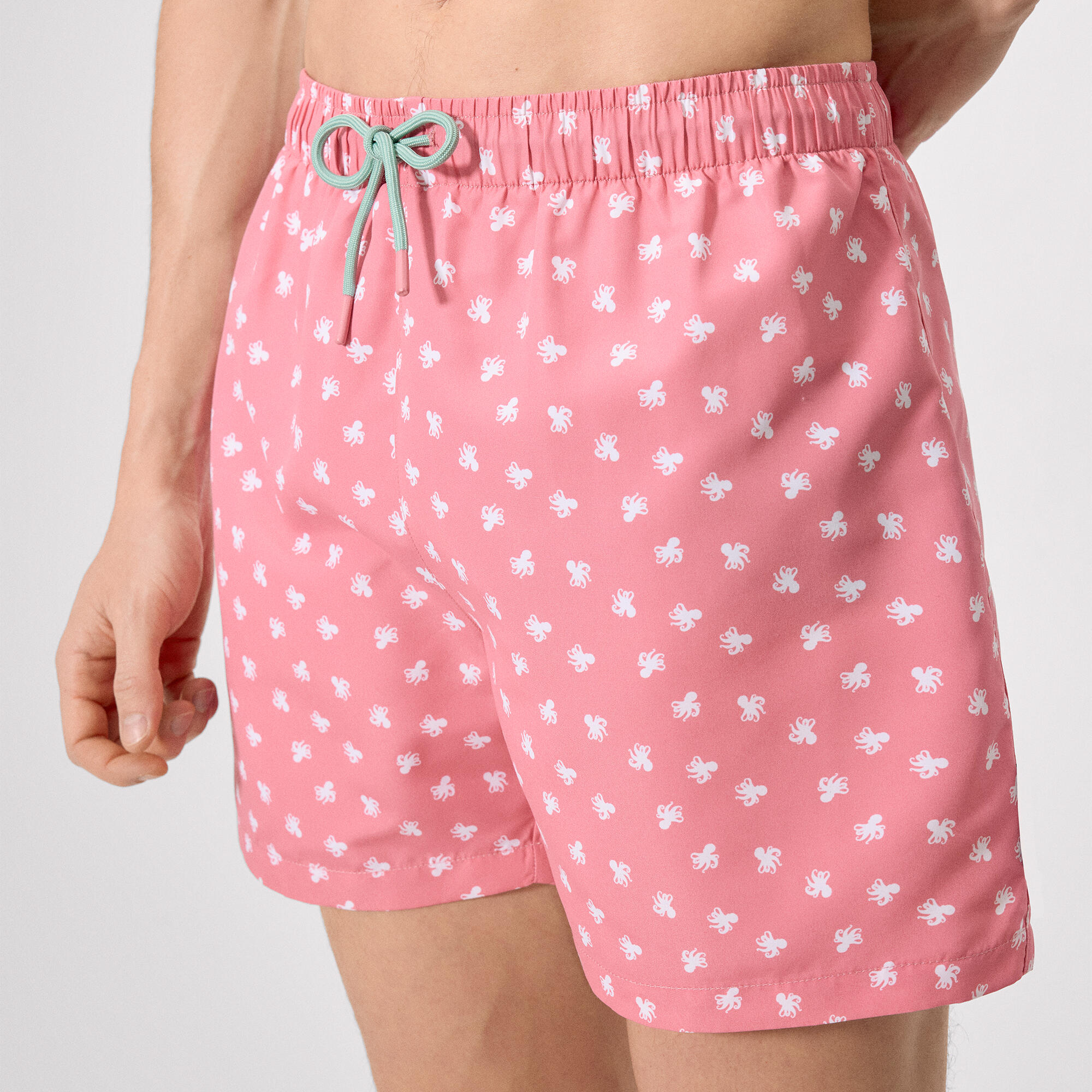 Bañador medio estampado pulpos rosa 4/4