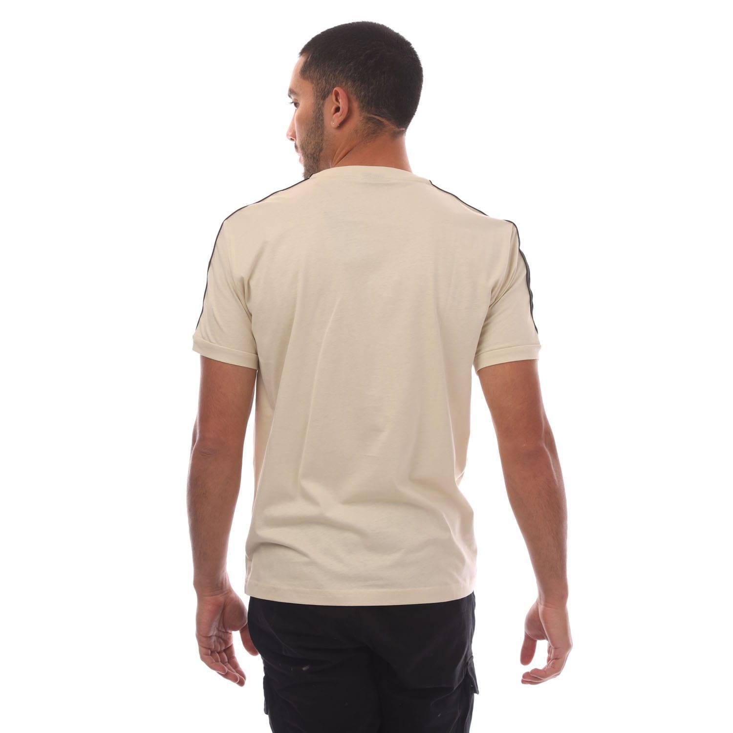 "EA7" TShirt für Baumwolljersey Herren Beige 3/4