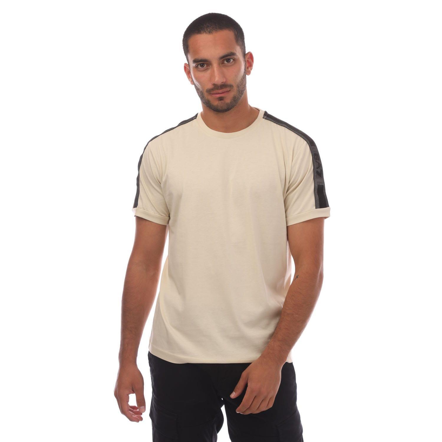 "EA7" TShirt für Baumwolljersey Herren Beige 2/4