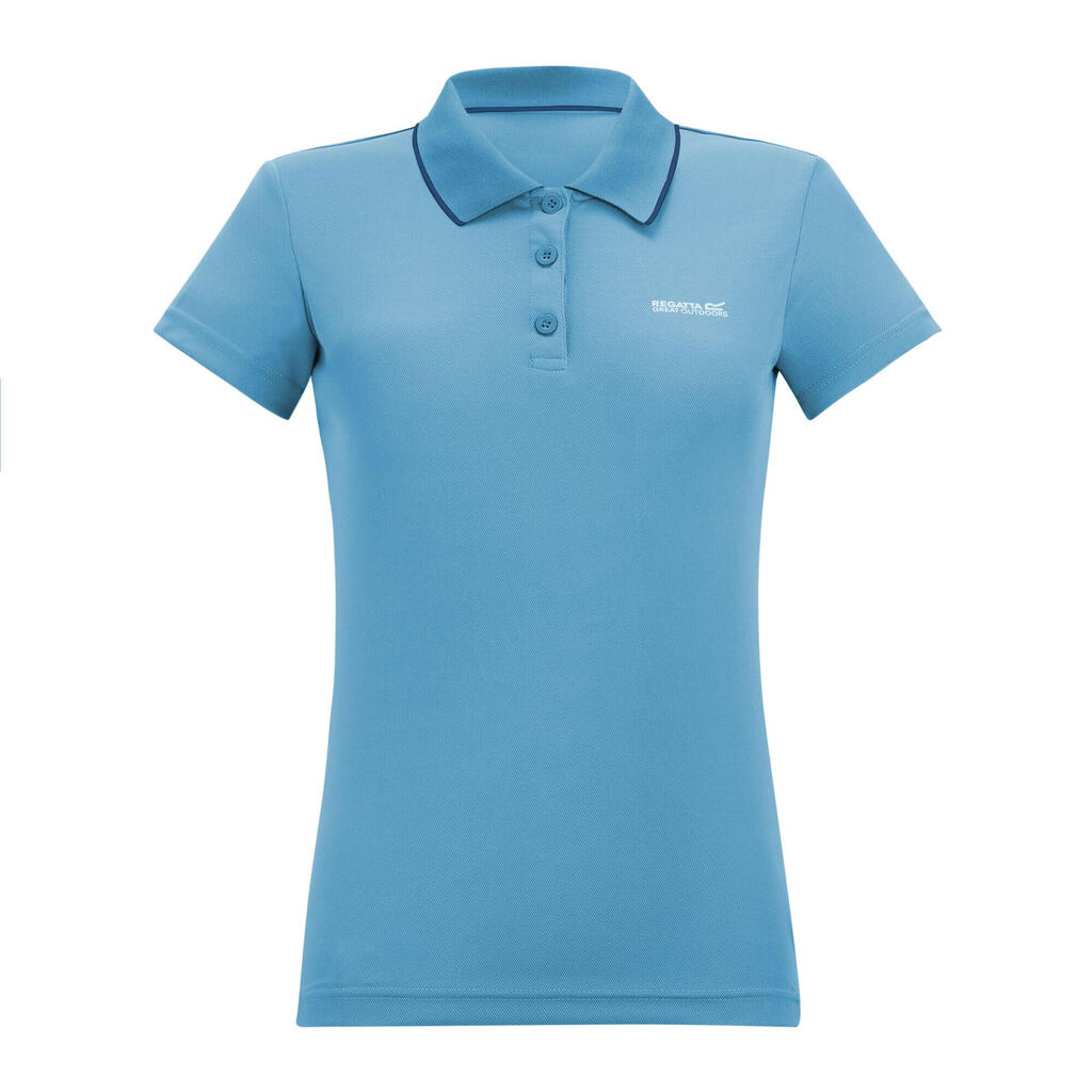 Womens/Ladies Maverick V Polo Shirt (Washed Denim)
