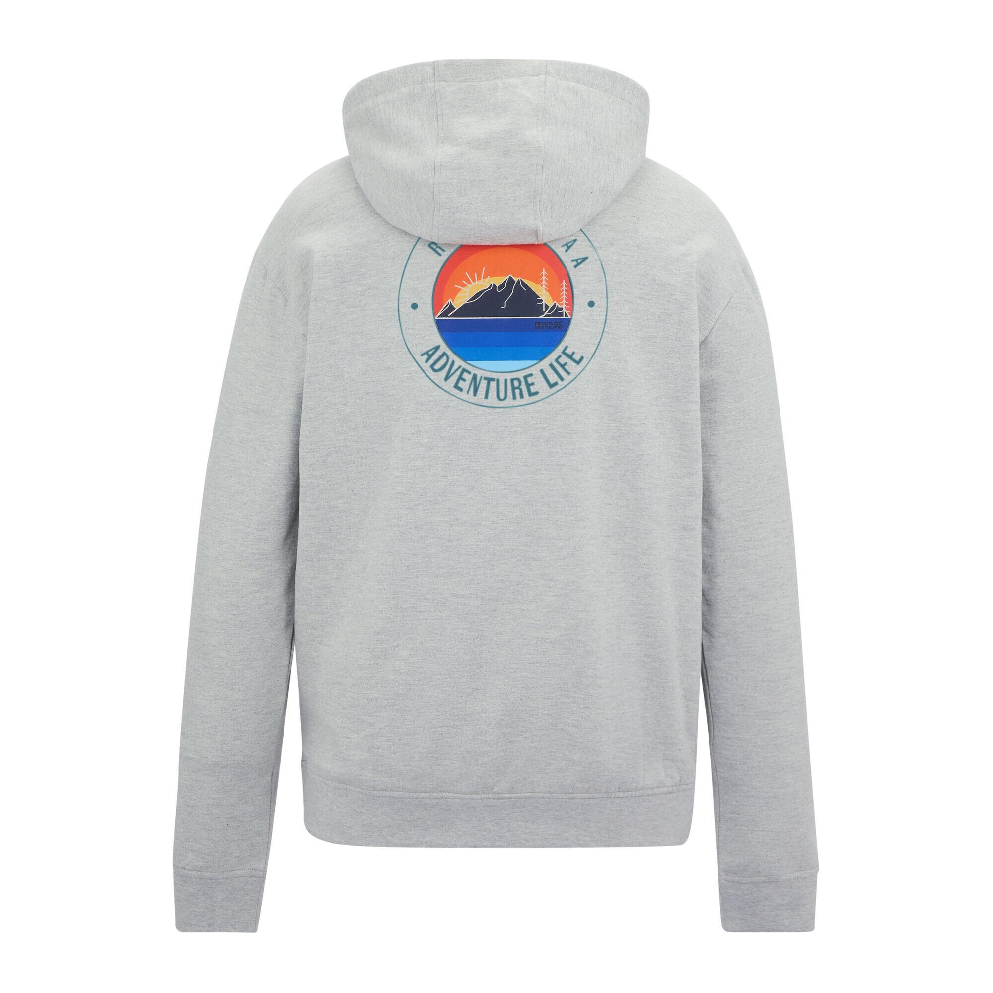 Sweat À Capuche Motif/style Imprimé Au Dos CLINE Homme (Gris Chiné / Vert 2/5