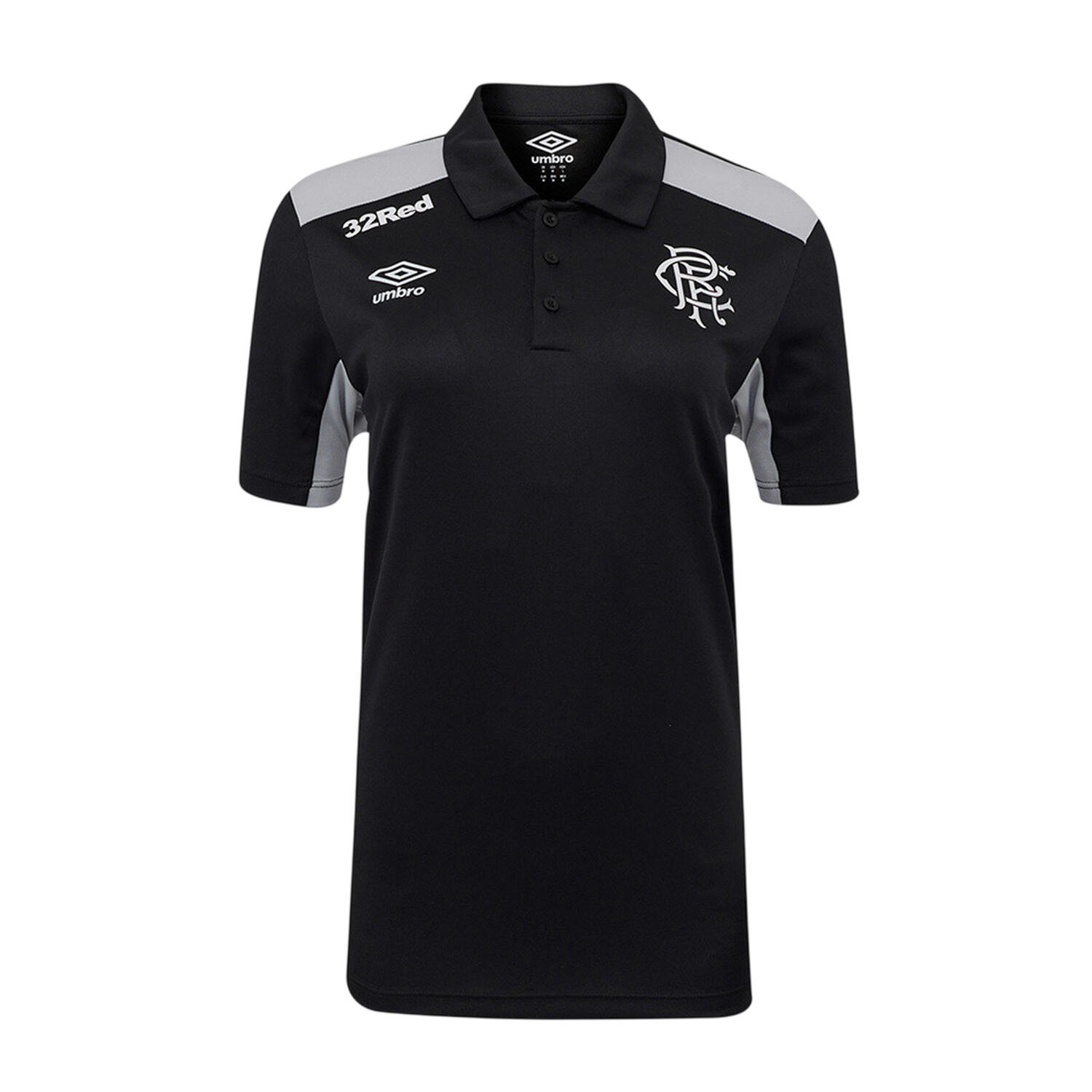 Polo Motif/style Rangers FC PRESENTATION Femme (Noir / Gris) 1/2