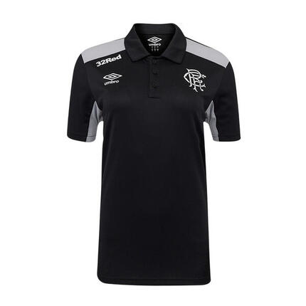 Polo Motif/style Rangers FC PRESENTATION Femme (Noir / Gris)
