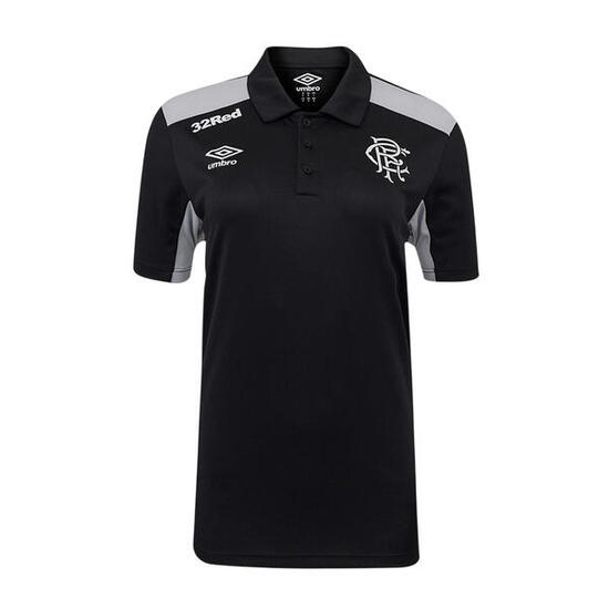 Polo Motif/style Rangers FC PRESENTATION Femme (Noir / Gris)