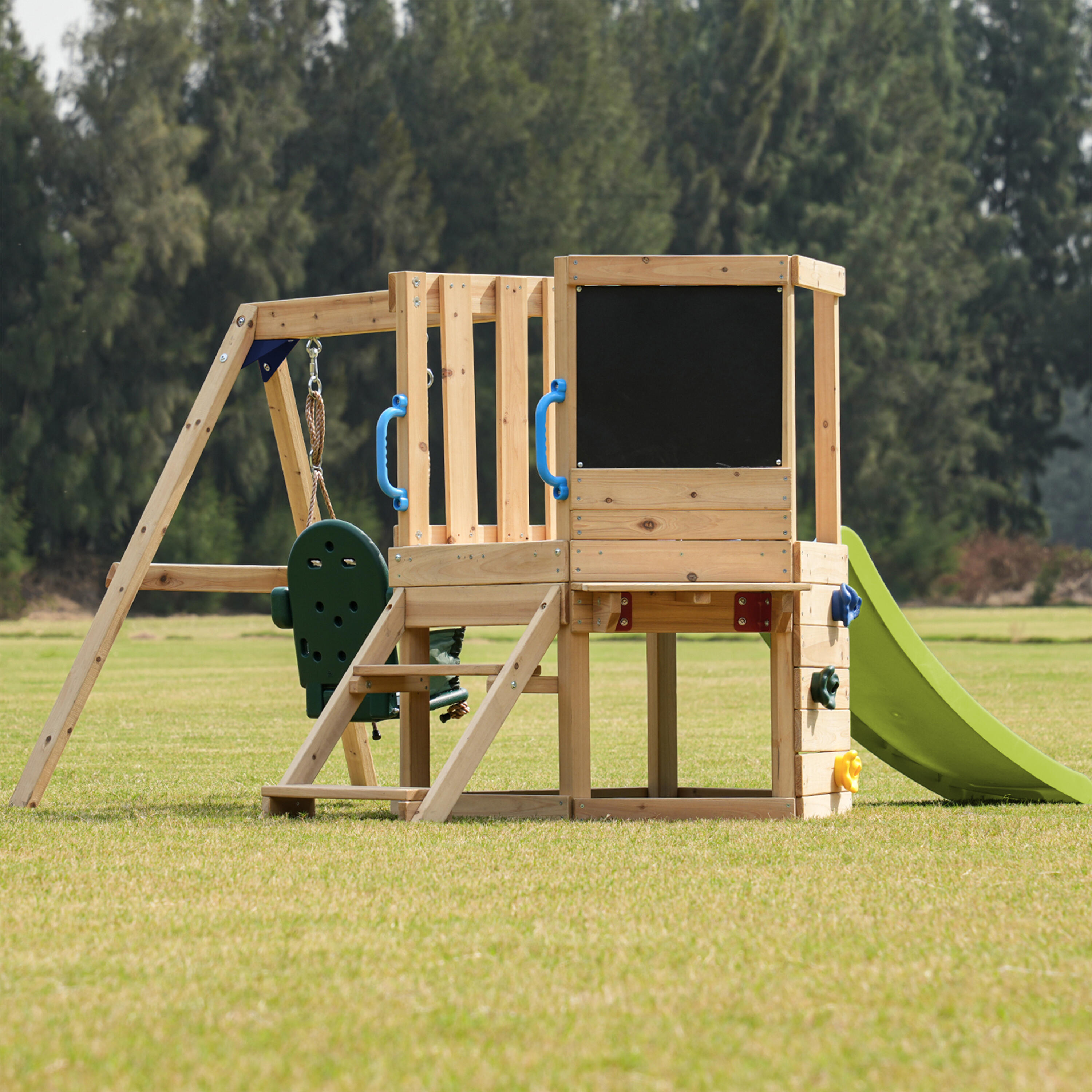 Mini Spielturm mit Babyschaukel - AXI Timo - Hellgrüne Rutsche 5/7