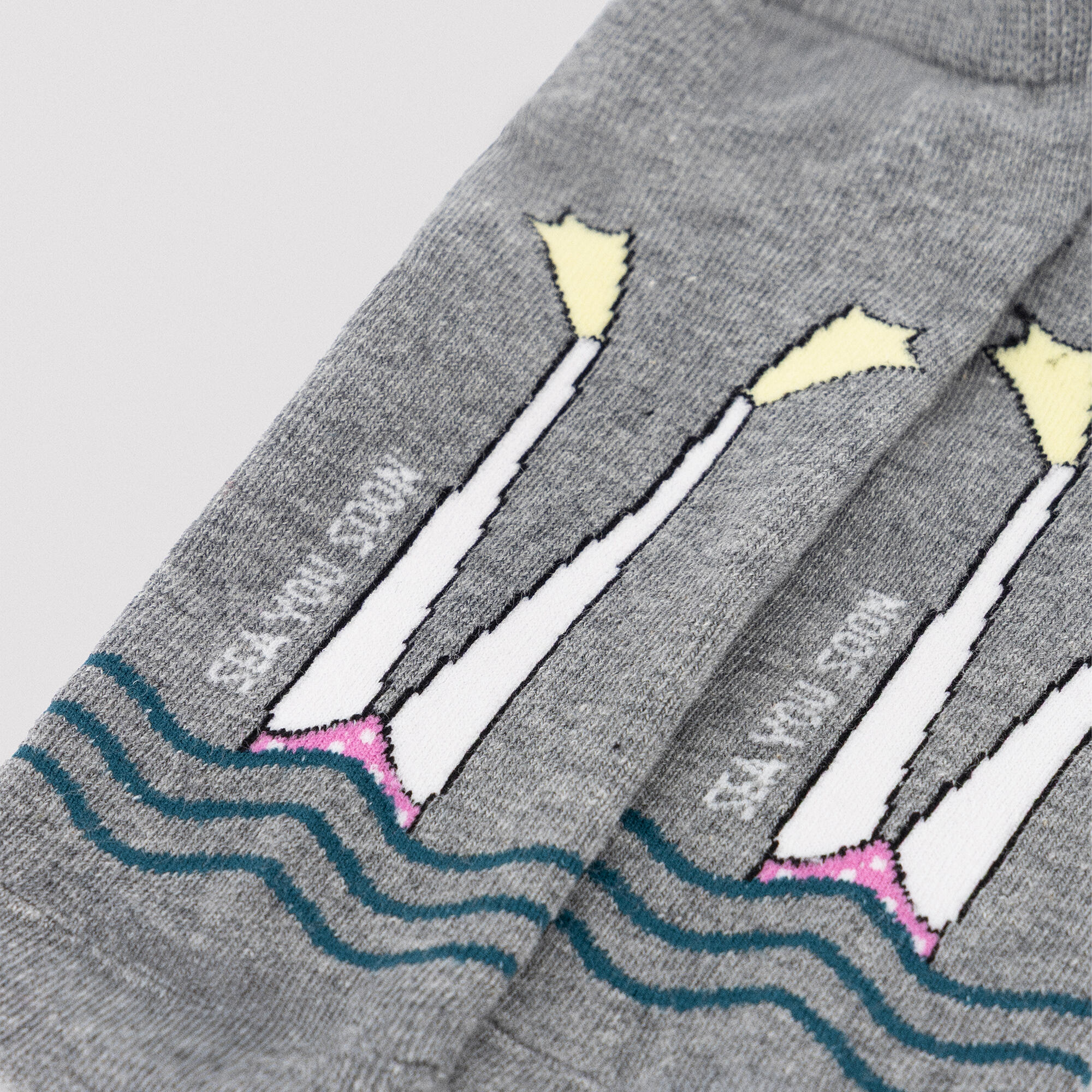 Pack de 4 calcetines tobilleros estampados con ribete 3/7