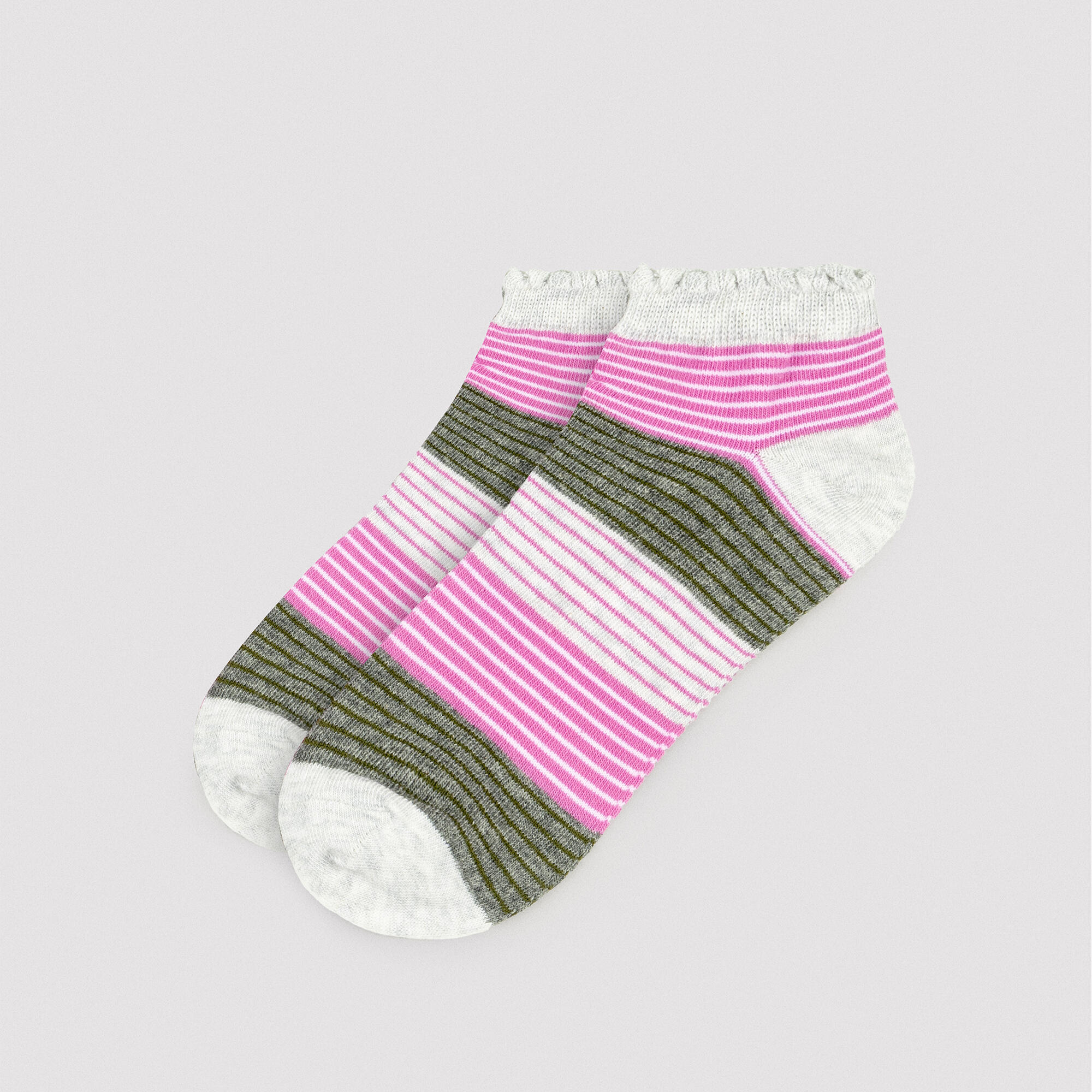 Pack de 4 calcetines tobilleros estampados con ribete 6/7
