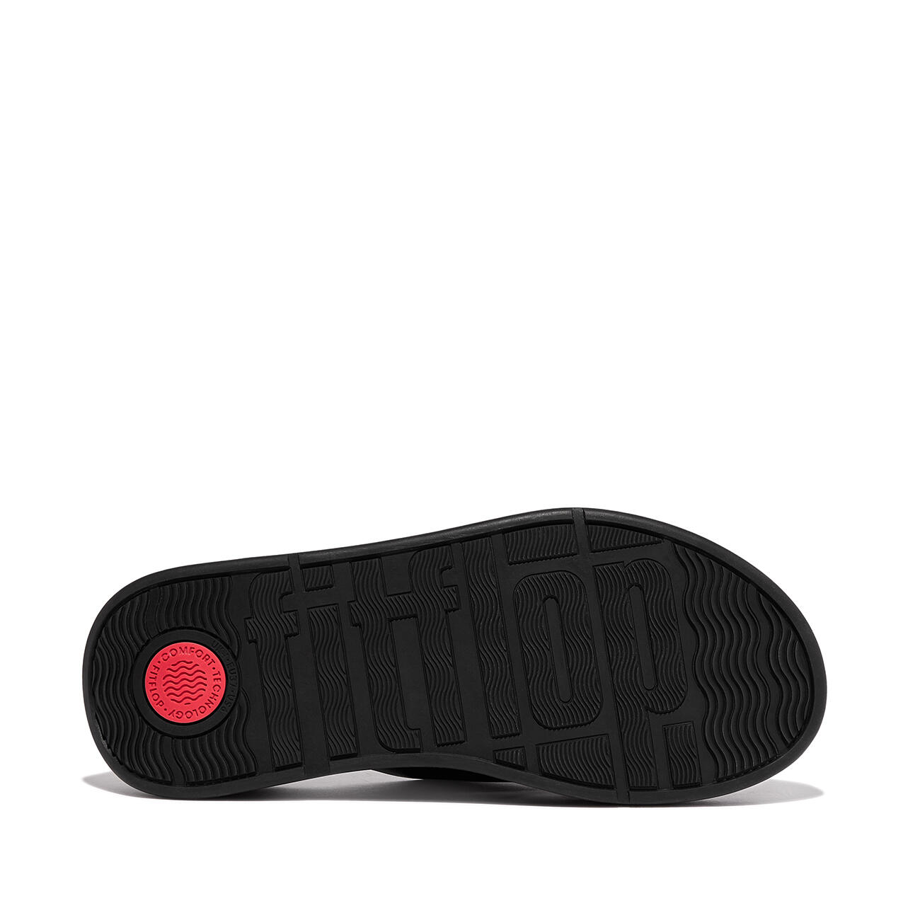 FITFLOP FitFlop F-Mode Leather Flatform Cross Slides  GEHEEL ZWART 42 4/7
