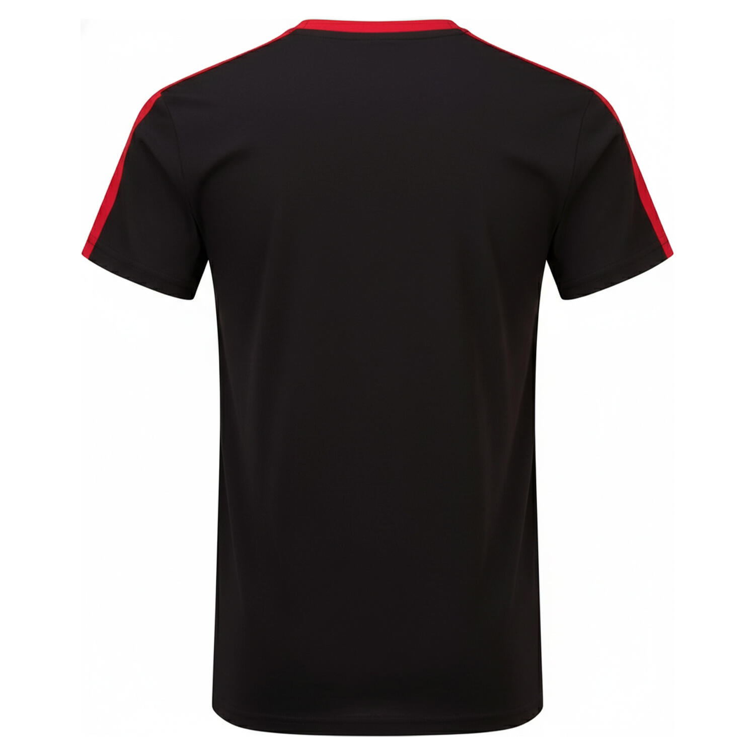 Childrens/Kids Performance Contrast TShirt (Black/Fire Red) 2/2