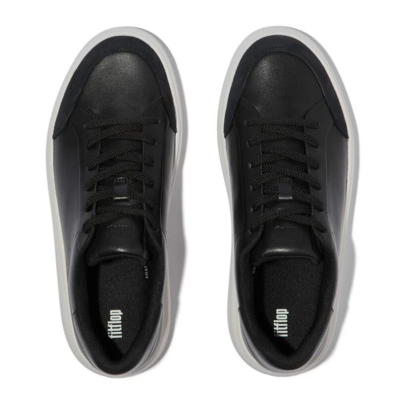 FITFLOP FitFlop Rtg Leather/Suede Sneakers  ZWART 37