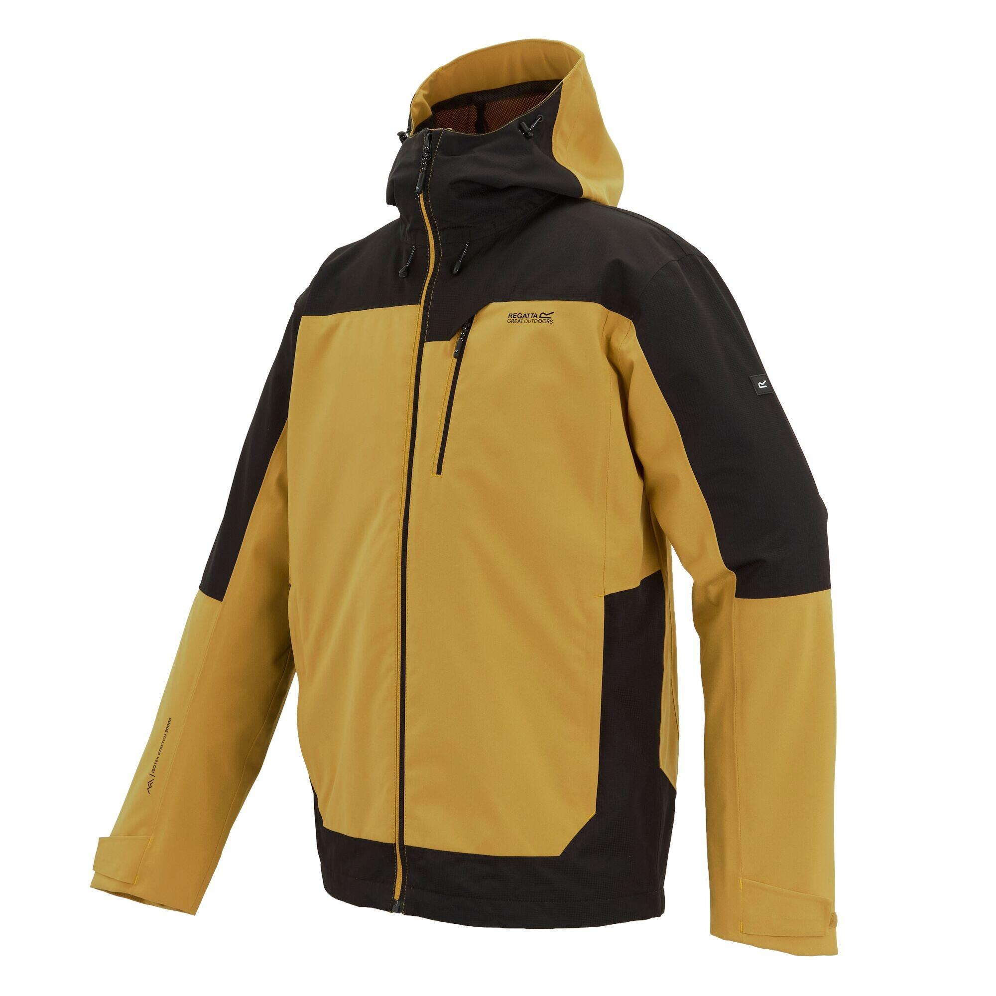 Veste Imperméable HIGHTON Homme (Marron Bois / Noir) 3/4