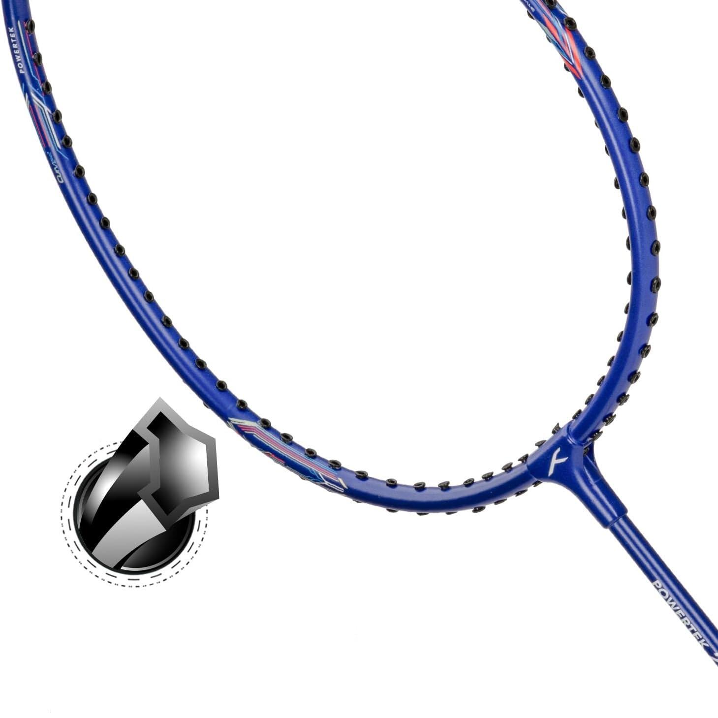 Badmintonschläger (2er-Pack) – Powertek 200 für Anfänger Marineblau 6/7