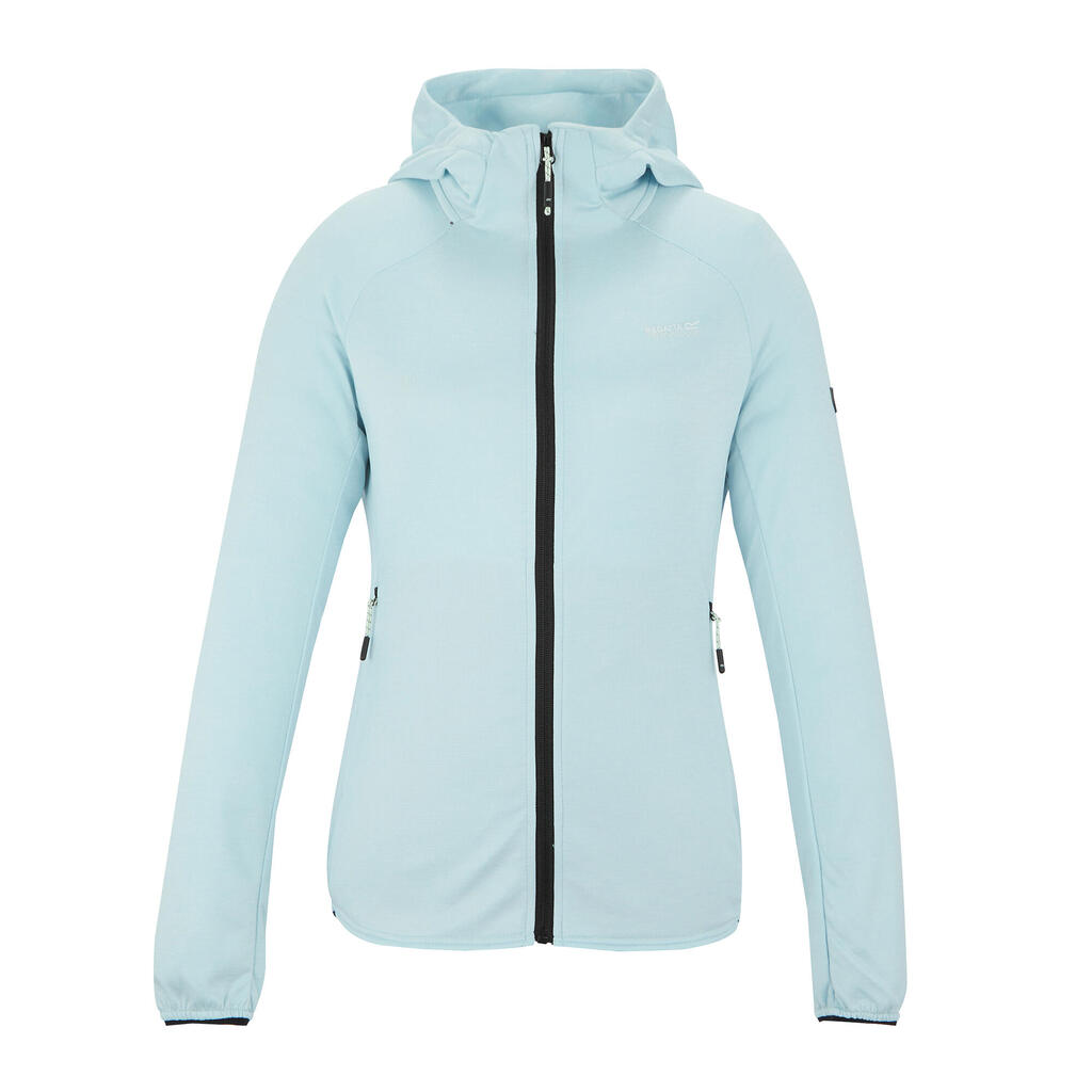 Womens/Ladies Ferna Stretch Hooded Fleece Jacket (Ocean Mist)