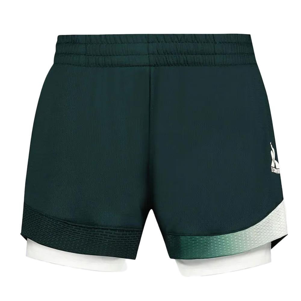 Pantalones Cortos de Deporte Verdes Le Coq Sportif Tennis Pro 24 N°2 2/2