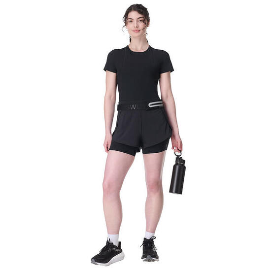 SWEATY BETTY Get Set 2-in-1 Multi Train Shorts Sportshort ZWART M