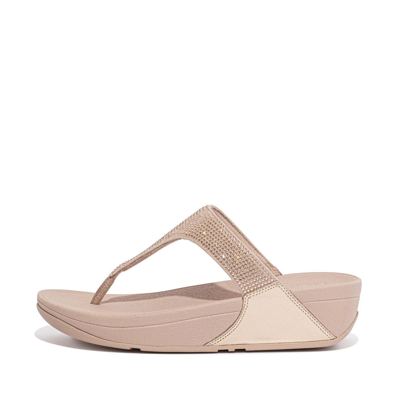 FITFLOP Lulu Toepost Slippers - Hotfix  ROSE GOUD 41 3/7