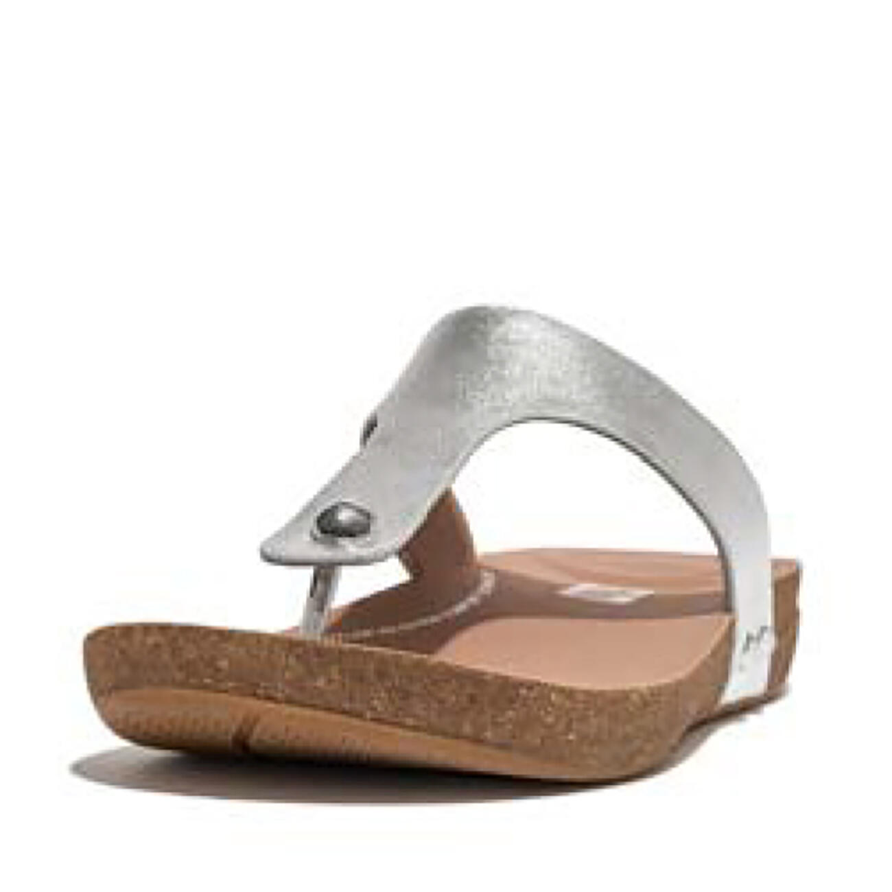 FITFLOP FitFlop Iqushion Metallic-Leather Toe-Post Sandals  ZILVER 39 2/7