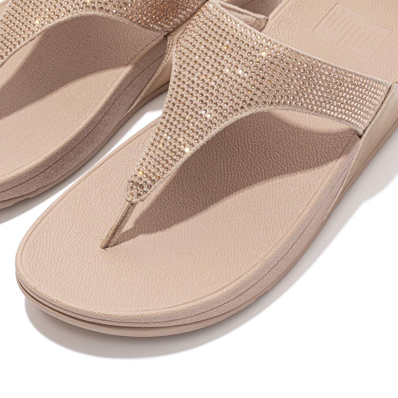 FITFLOP Lulu Toepost Slippers - Hotfix  ROSE GOUD 41 5/7
