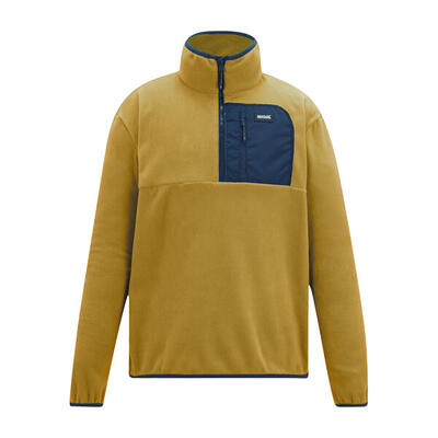 Heren frankie half zip fleece top (noordpool/zwart)