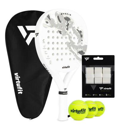 Hybrid Padel Set - Wit en grijs