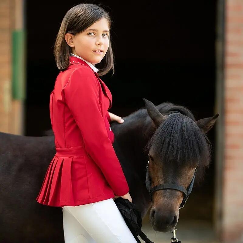 Turnierreiterjacke Mädchen Cavalliera Ilove Crystal 2/2