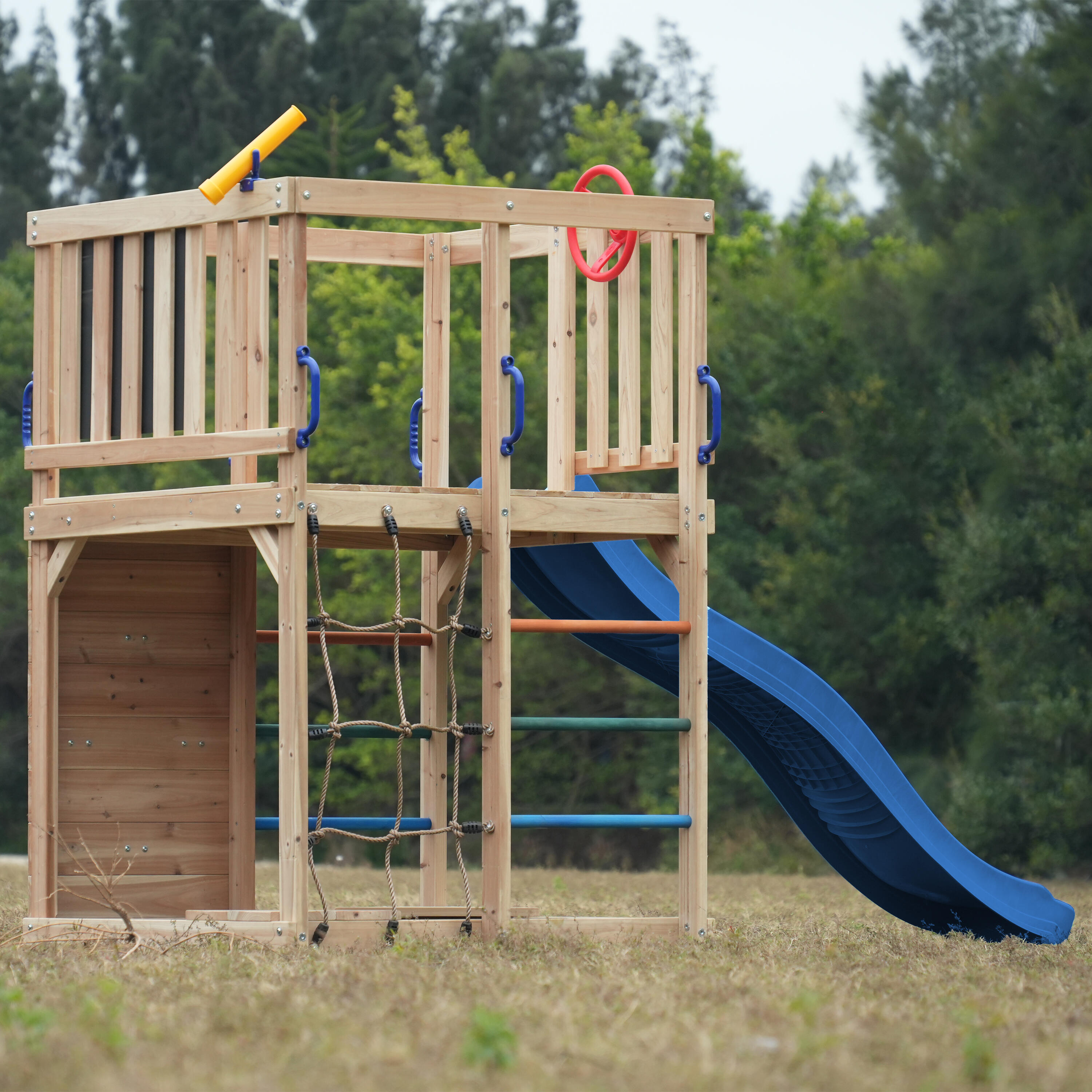 Aire de Jeux - Structure d'escalade, AXI Sam, Toboggan Bleu 7/7