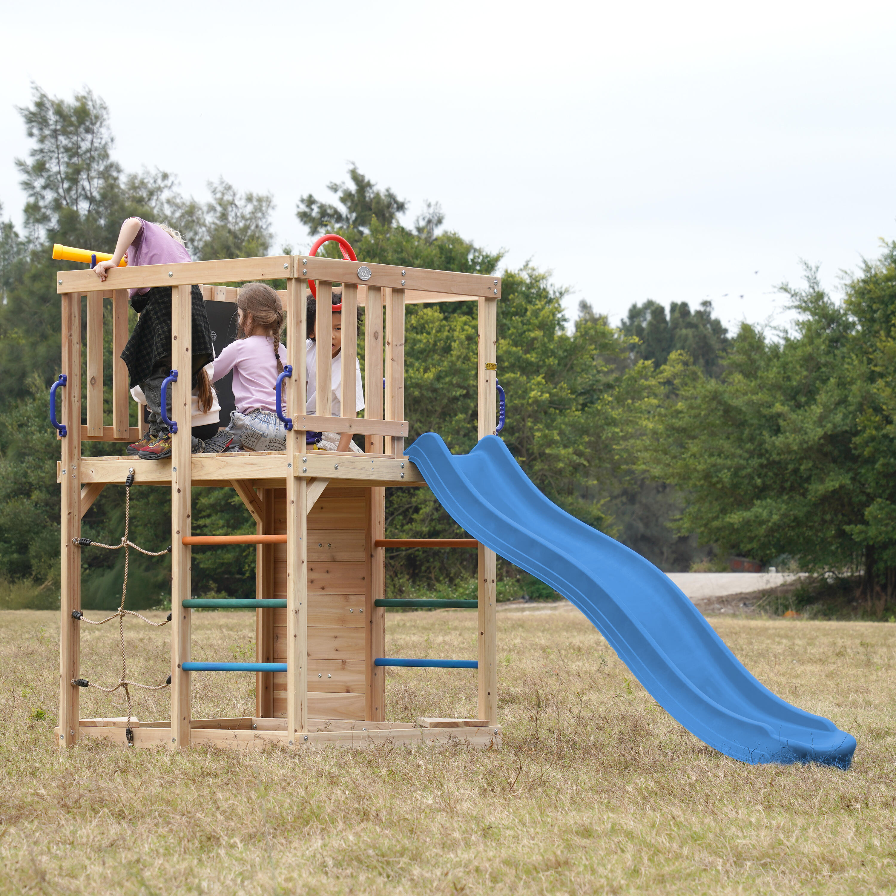 Aire de Jeux - Structure d'escalade, AXI Sam, Toboggan Bleu 4/7