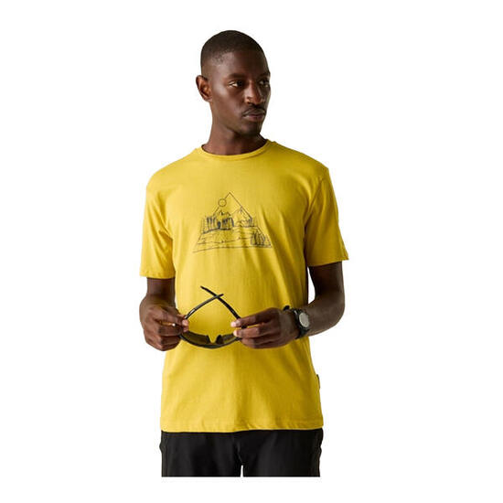 Movement III" TShirt für Herren Öl Gelb