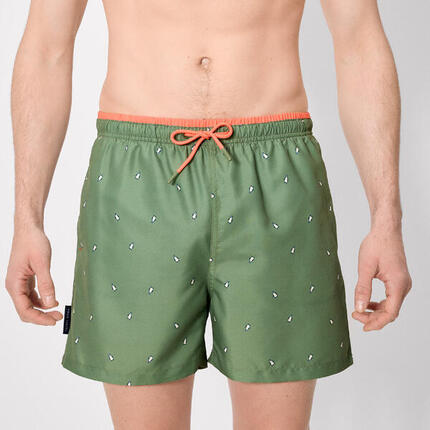 demi-maillot de bain imprimé pingouins verts