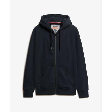 superdry męska rozpinana bluza z kapturem szczotkowana – FOREST GREEN