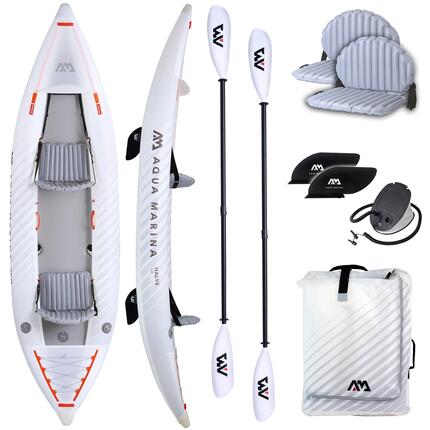 Kajak pompowany Aqua Marina Halve 13'1" 398 cm 180 Kg 2-osobowy + 2x wiosło KP-4